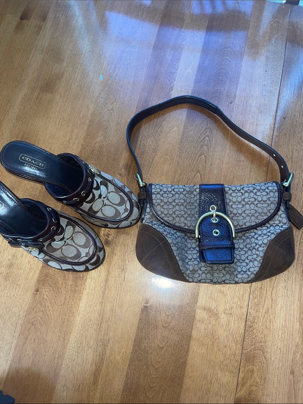 Coach purse with matching Mules